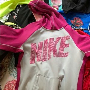 A purple Nike hoodie